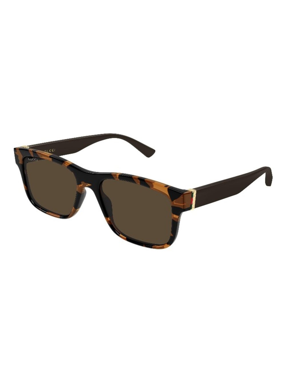 New Gucci Men's Sunglasses Havana Brown Lens Injected Frame GG2085S 003 55